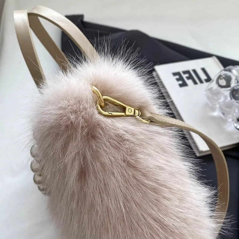 Luxury Plush Faux Fur Mini Squ - đánh giá và giá Luxury Bags Cute