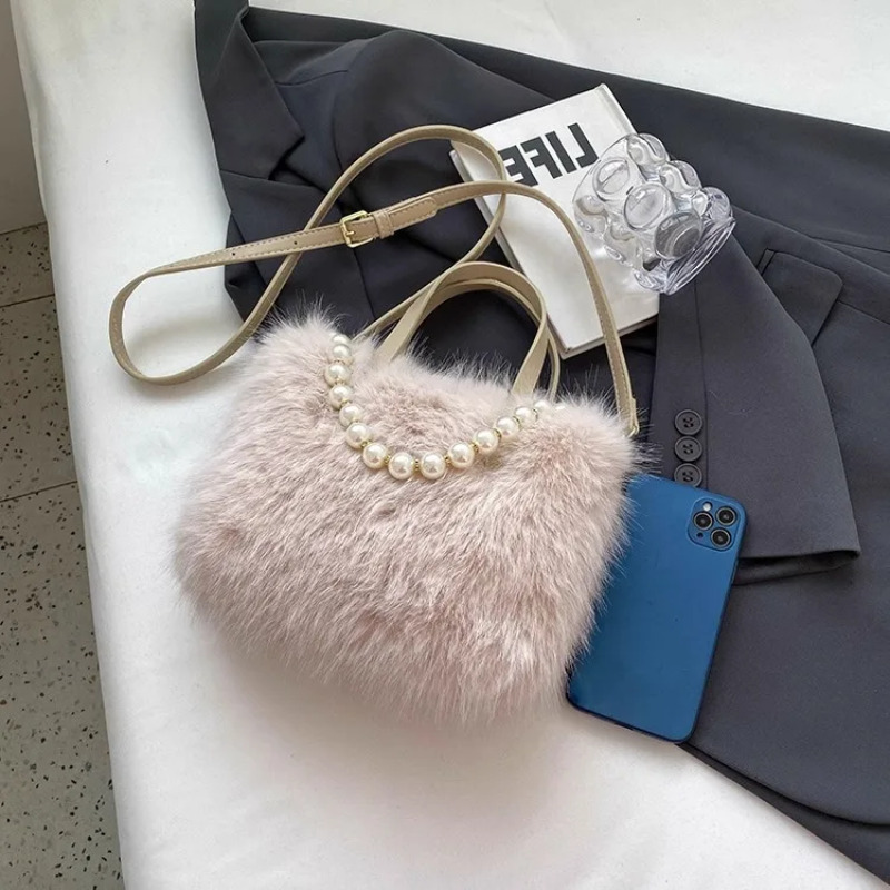 Luxury Plush Faux Fur Mini Squ - đánh giá và giá Luxury Bags Cute